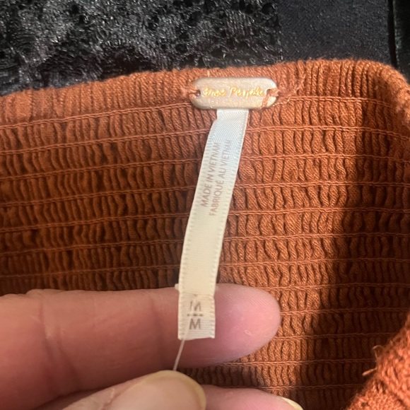 New! Free People Brown Maggie Lace Tank - Picture 8 of 8